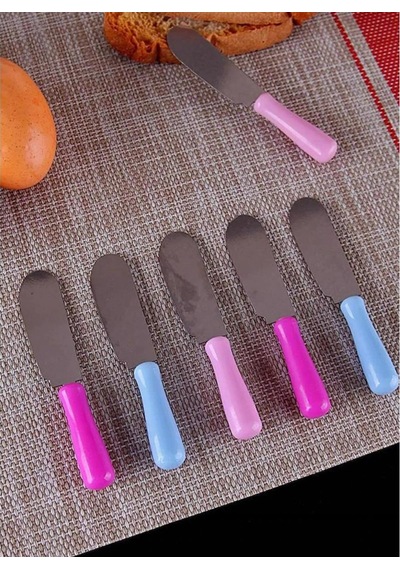 Tereyağı Bıçağı - Mini Spatula 6 Adet Çok Renkli