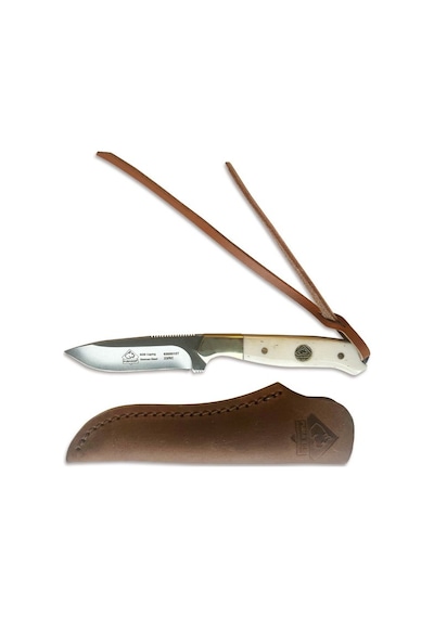 Puma Sgb Caping Smooth White Bone Kamp Bıçak, With Leather Sheath Çok Renkli