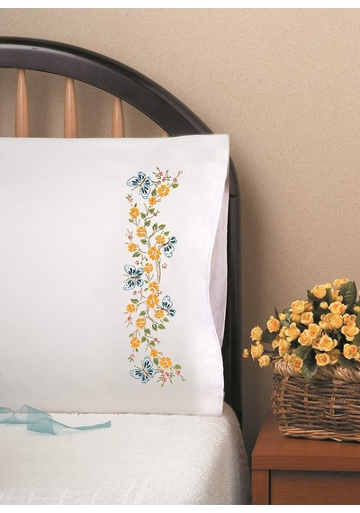 Tobin Stamped For Embroidery Pillowcase Pair 50cm X 80cm Çok Renkli