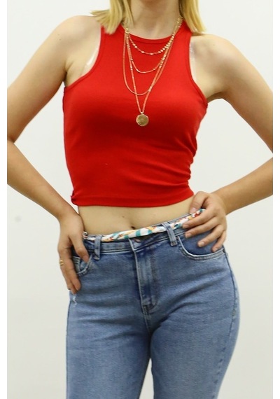 Madmext Mad Girls Kırmızı Crop Top Mg361 (472441923)