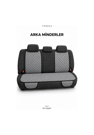 Trobus Skoda Fabia 2007+ Kapitone Minder 7'li Gri Siyah