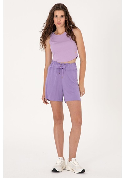 U.S. Polo Assn. Kadın Örme Şort 50285884-vr034 Pembe