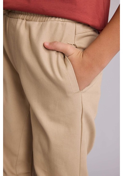 Defacto Jogger Fıt Gabardin Pantolon Erkek Çocuk B6713A824SM Bej