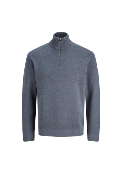 Jack & Jones Jprmılano Stıtch Knıt Half Zıp Sn Turbulence Çok Renkli