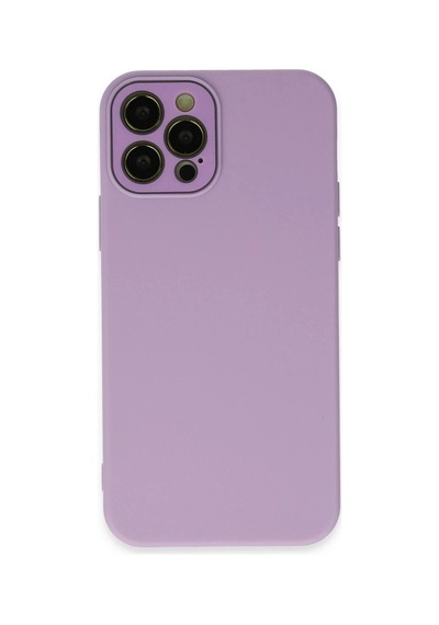 Mey İthalat iPhone Uyumlu 12 Pro Max Kılıf Lansman Glass Kapak - Lila