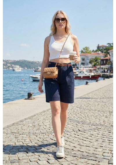 Lela Bayan Şort 668yp5439 Lacivert Lacivert