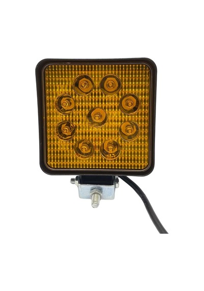 10v-30v Çalışma Lambası 9 X 3w Power Ledli Kare 126 107 Mm Sarı