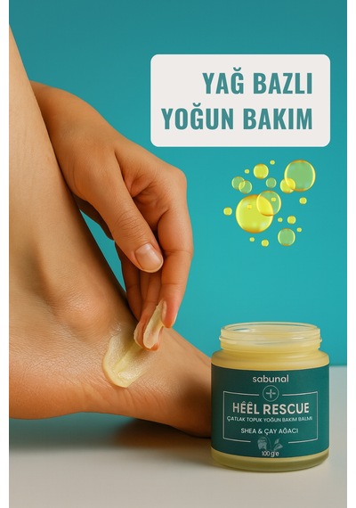 Heél Rescue Çatlak Topuk Yoğun Bakım Balmı 100 Gr, Shea & Çay Ağacı, Doğal Ayak Kremi