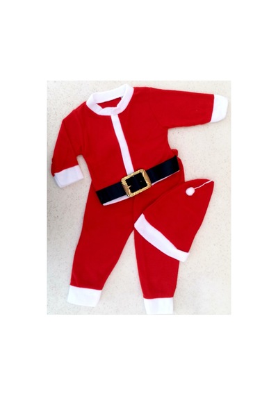 Pazarız Noel Baba Kostümü Polar Kırmızı