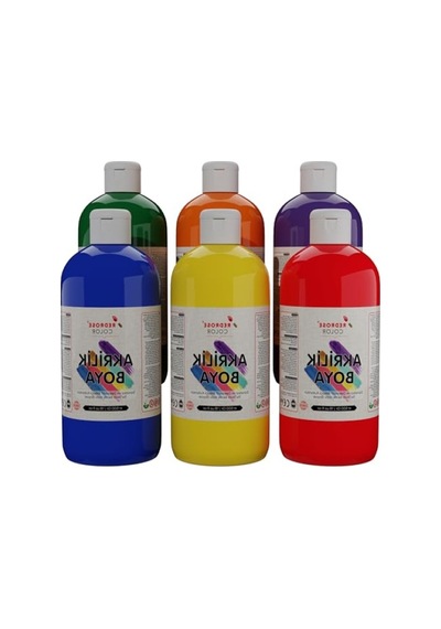 6'lı Ara Renkler Akrilik Boya Seti, 500gr 0,15 L