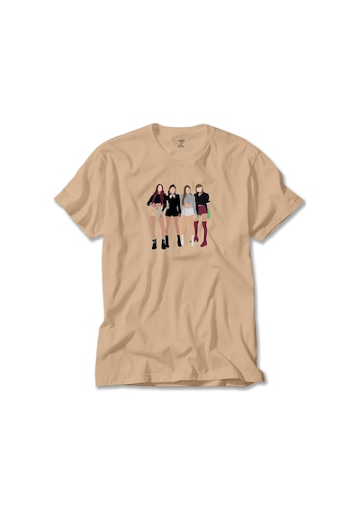 Blackpink Digital Krem Tişört Krem