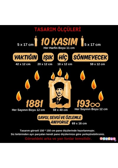 10 Kasım Okul Pano Süsü 7