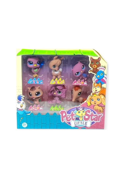 Pet Star Little 6'lı Sevimli Hayvanlar Figür Seti - 5 Minişler