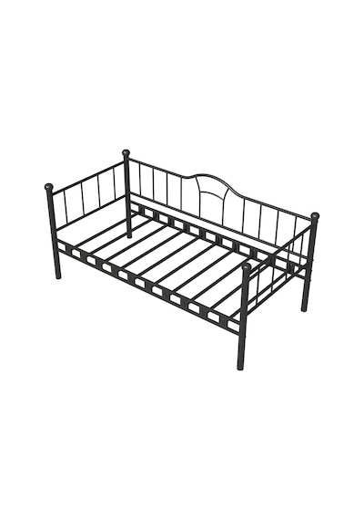 Argimo Kamelya Siyah Sedir Metal Karyola 90x200