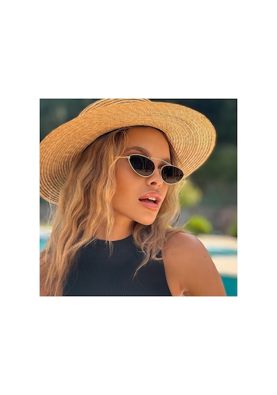 Orveno Altın Metal Çerçeve Füme Cam Pilot Vintage Retro Güneş Gözlüğü Rose Gold