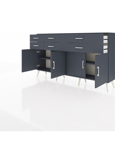 Arges Konsol 3 Raflı 6 Çekmeceli 4 Kapaklı 176x30x99 Antrasit-antrasit Antrasit - Antrasit Arges Konsol 3 Raflı 6 Çekmeceli 4 Kapaklı 176x30x99 Antrasit-antrasit Antrasit - Antrasit