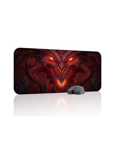 Diablo Kaymaz Dikişli Kauçuk Oyuncu Mousepad V2 - 70x30 Xl Gaming Mouse Pad Fare Altlığı