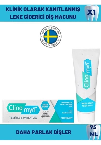 Clinomyn Fresh Mint Temizleme Parlatma Jel Diş Macunu 75 Ml