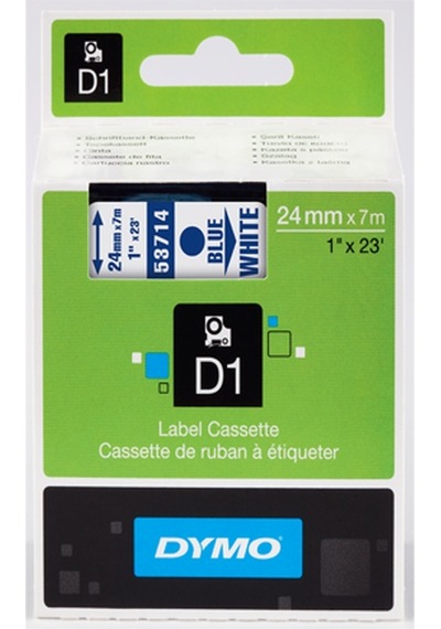 Dymo D1 Şerit Standart 24 Mmx7 Mt Beyaz Üzerine Mavi 53714 Diğer