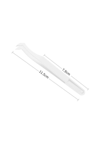 Koodmax Hassas Elektronik Ve El Sanatları Tamir Cımbızı Sert Plastik 11.5cm Dirsek Cımbız Beyaz
