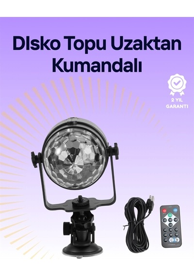 Hubrendy Tekno Taşınabilir Ve Dayanıklı Plastik Kristal Led Disko Işığı AÇIK GRİ KAHVE KARIŞIMI