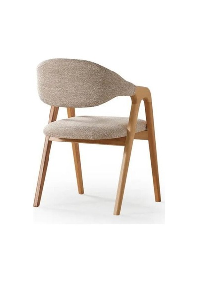 Lorenza Ahşap Sandalye Natural - Krem