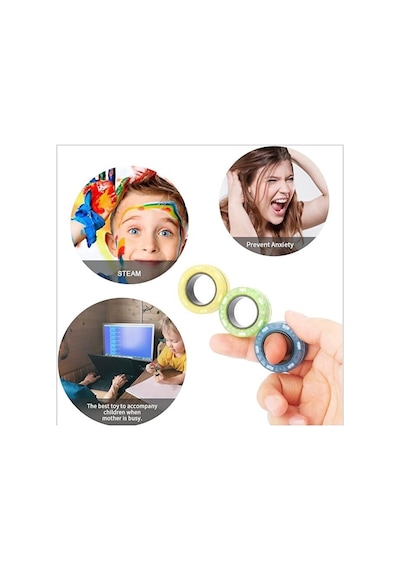 Magnetic Ring Stres Giderici Manyetik Halka Oyuncak Relax Fidget Oyuncak Stres Yüzüğü