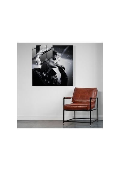 Michael Jackson Monokrom Cam Tablo - Monokrom Fotoğraf İle Modern Duvar Dekoru