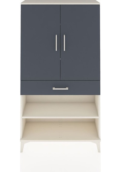 Arges Dolap 4 Raflı Tek Çekmeceli 2 Kapaklı 88x30x163 Aytaşı-... Aytaşı
