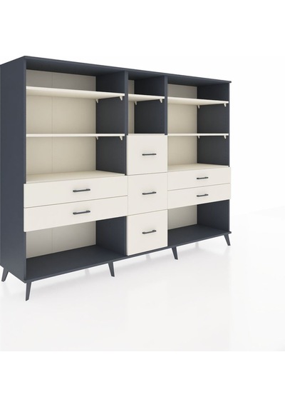 Hyperion Dolap 8 Raflı 7 Çekmeceli 220x44x163 Antrasit-aytaşı Antrasit-aytaşı Hyperion Dolap 8 Raflı 7 Çekmeceli 220x44x163 Antrasit-aytaşı Antrasit-aytaşı