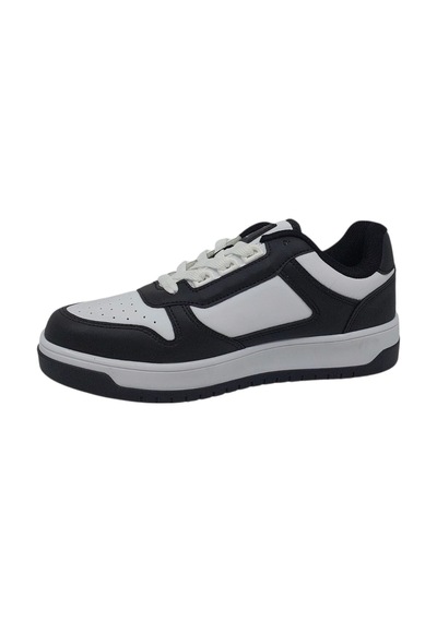Zerhan 8555 Unisex Siyah Beyaz Bağcıklı Şık Spor Ayakkabı