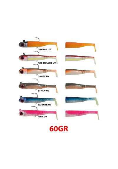 Seabor Lily Shad 11cm 60gr 2+1 Off Shore Silikon Yem Orange Uv