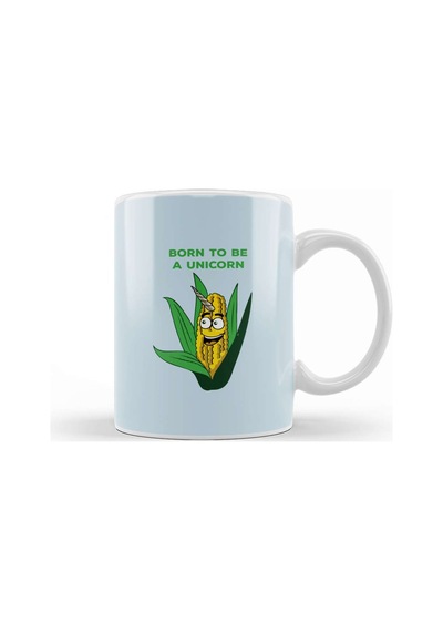 Born To Be A Unicorn Corn On The Cob Pun Kupa Bardak Porselen Karışık