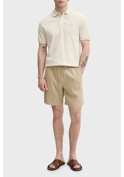Tommy Hilfiger Bağlamalı Normal Bel Keten Bermuda Short Erkek Short Mw0mw44353 Aeg Bej