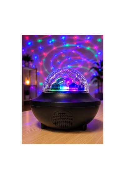 Rgb Bluetooth Disko Lambası Dahili Hoparlörlü Müzikli Parti Işığı Usb Ve Tf Kartlı Renk