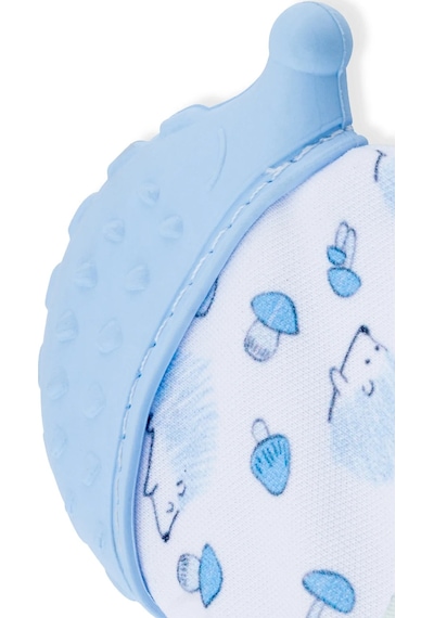 Babyjem Bebek Diş Kaşıyıcı Eldiveni Kirpi Mavi