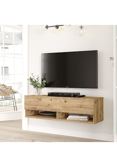 Aven Tv Ünitesi Tv Sehpası Raflı Kapaklı 100cm Çam Ave13-a Atlantik Çam Aven Tv Ünitesi Tv Sehpası Raflı Kapaklı 100cm Çam Ave13-a Atlantik Çam