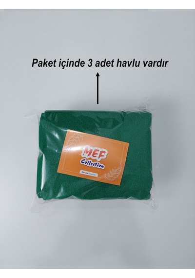 Yeşil Kuaför Havlusu 3'lü Set 50x90 | Berber ve Sporcu Baş Havlusu | Hızlı Kurur