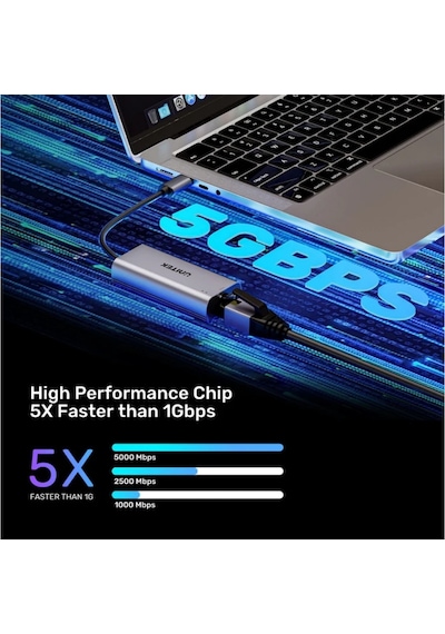 Unitek Usb Type-c - 5gbps Ehernet Adaptörü U1343agy01 Nneunı0001