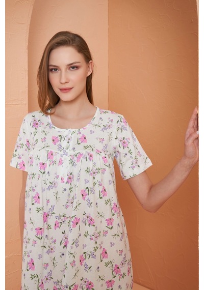 Ang Butik Pjs 27161 Kadın Gecelik Ekru