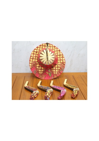 5 Adet Bambu Şapkalı Yelpaze Sayang Bambu El Yelpazesi, 27 Cm, Hand Fan