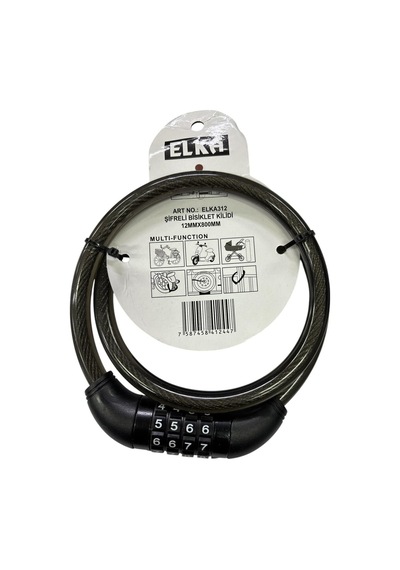 Ennalbur Elka 312 Şifreli Bisiklet Kilidi 80 Cm Diğer