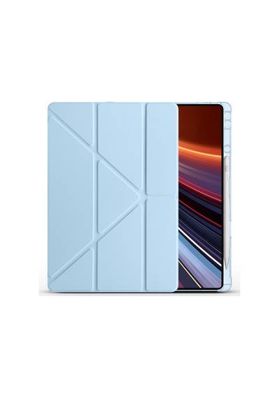 Honor Magicpad 2 Kılıf Zore Tri Folding Kalem Bölmeli Standlı Kılıf Arka Kapak
