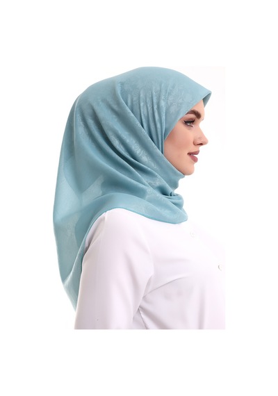 Kofra Desenli Baş Örtü - Turkuaz