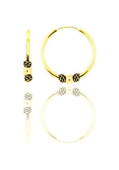 Gümüş Altın Yaldızlı 12 Mm Mini Toplu Halka Küpe