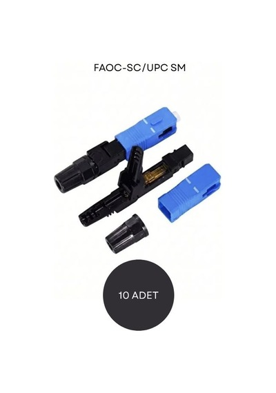 10 Adet Alfafonet Faoc-sc/upc Sm Hızlı Fast Konnektör Type C Universal Fiber