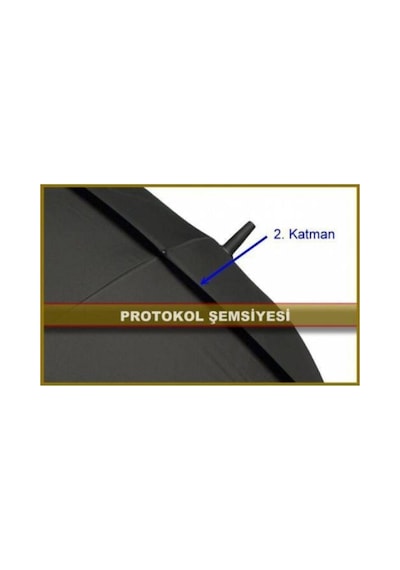 Rubenis Elite El-15m Protokol Şemsiyesi Çift Katmanlı Siyah