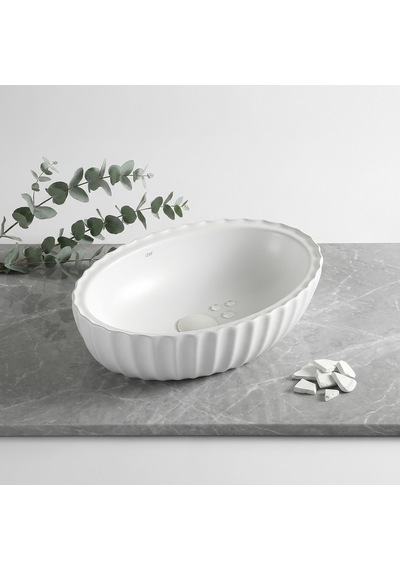 Ey-4770mb Mat Beyaz Tezgah Üstü Lavabo
