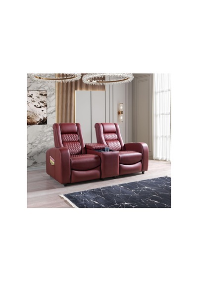 Siesta İkili Sinema Koltuğu Rehome Sevgili Koltuğu 210x97x110 Cm Bordo