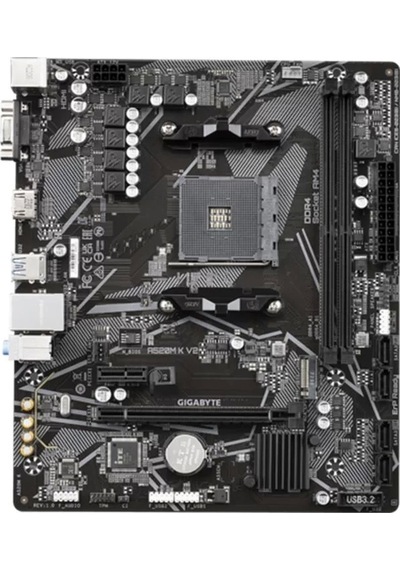 Gıgabyte A520m-k V2 Ddr4 5100mhz 1xvga 1xhdmı 1xm.2 Usb 3.2 Matx Am4 Amd Am4 5000/4000 /3000 Serisi